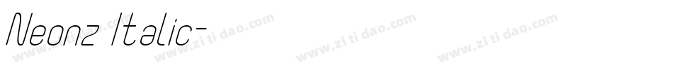 Neonz Italic字体转换